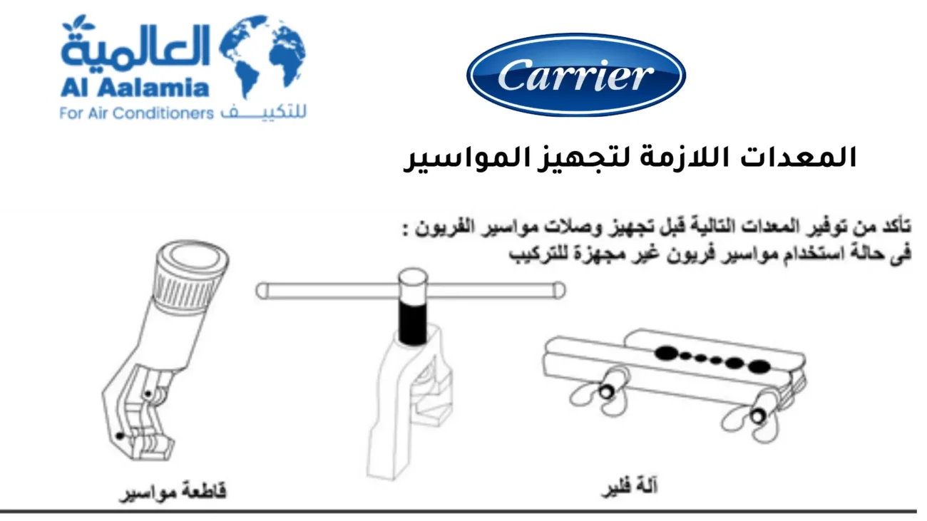 المعدات اللازمة لتجهيز المواسير